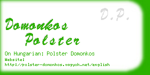 domonkos polster business card